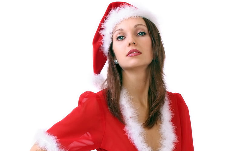 Christmas beauty - European Christmas beauty model 04, HD wallpaper