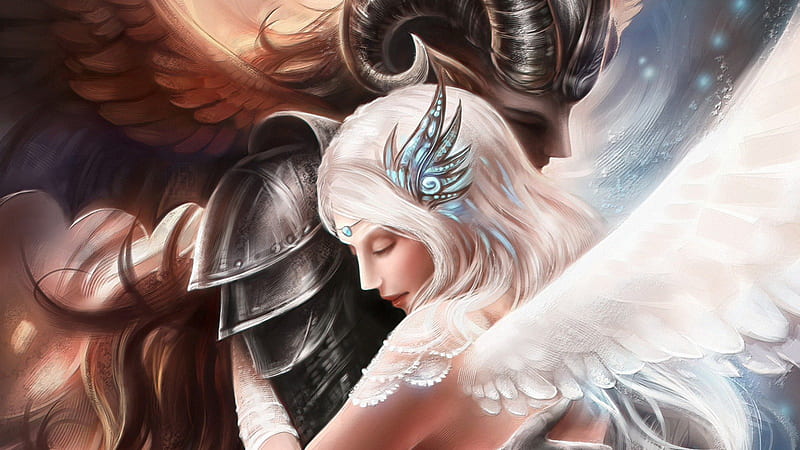 Angel and demon love HD wallpapers  Pxfuel