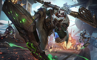 Legends league ekko verdadeiro dano hd jogo poster pintura