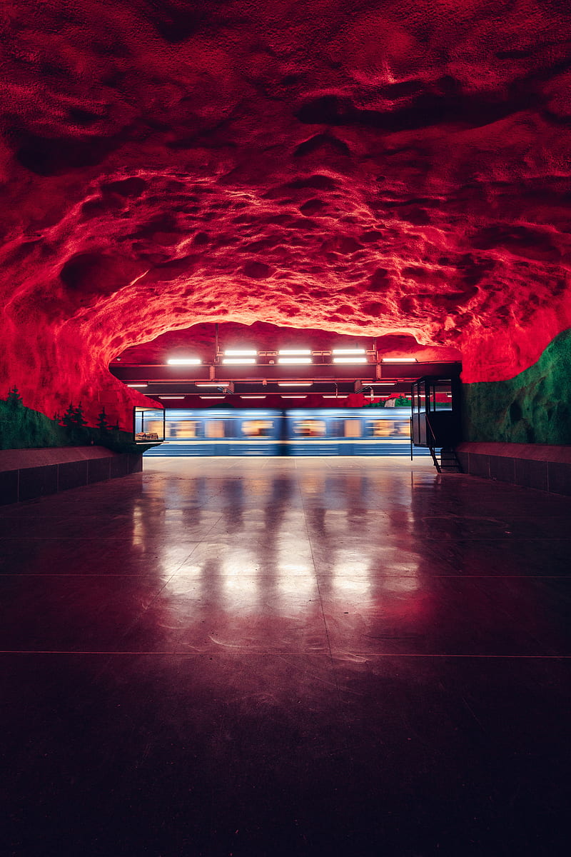 tunnel, metro, underground, station, HD phone wallpaper