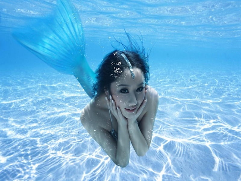 Beautiful Red Haired Woman In A White Dress Swimming Under Water  Background, Underwater, Swming Girl, Blue Water Background Image And  Wallpaper for Free Download