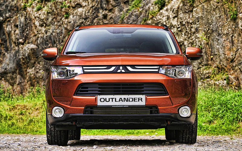 Mitsubishi Outlander, front view, 2013 cars, crossovers, offroad, 2013 Mitsubishi Outlander, Mitsubishi, HD wallpaper
