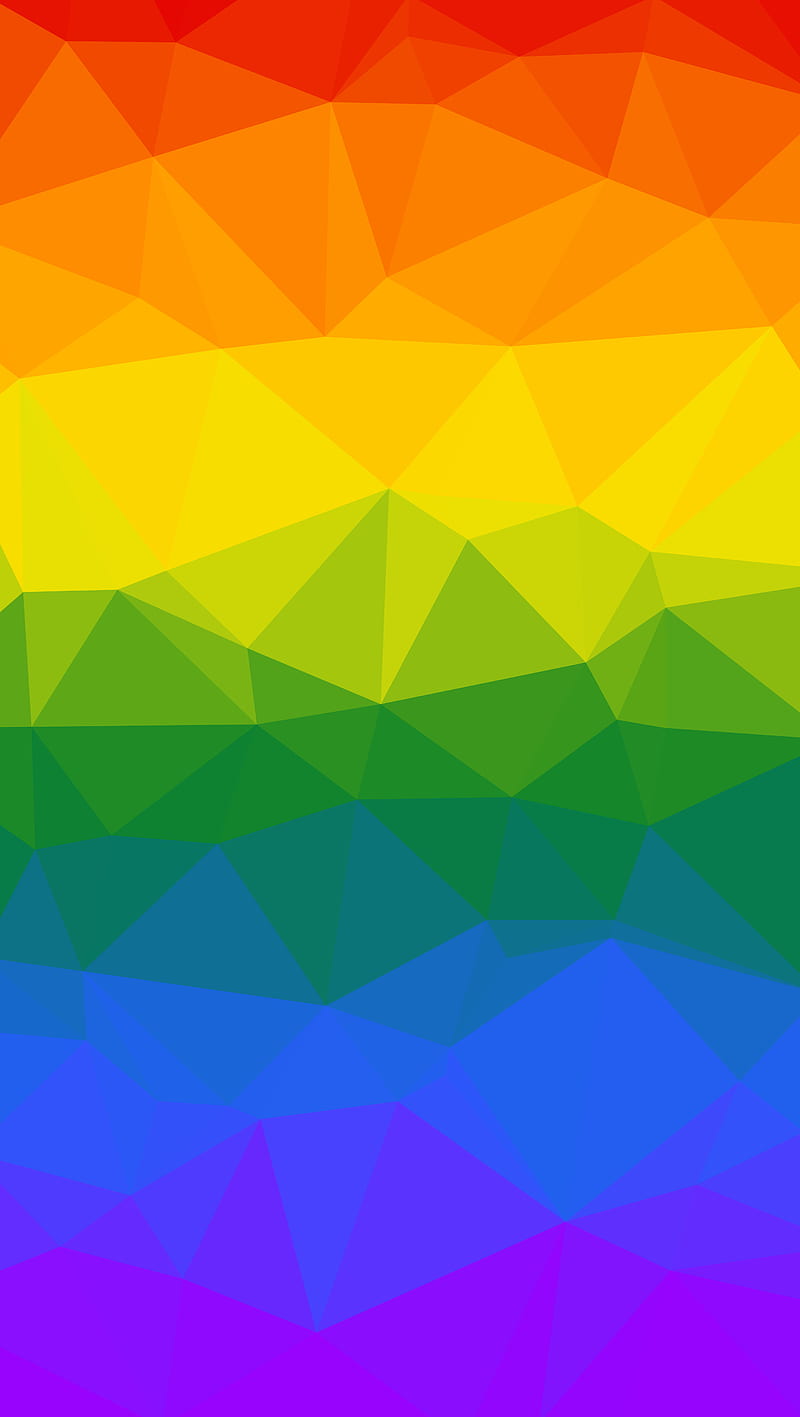 lgbt rainbow, abstract, color, geometric, origami, random, triangles, HD phone wallpaper
