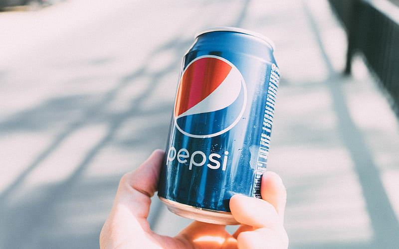 Pepsi jar soft drinks, macro, jar of pepsi, bokeh, Pepsi, HD wallpaper