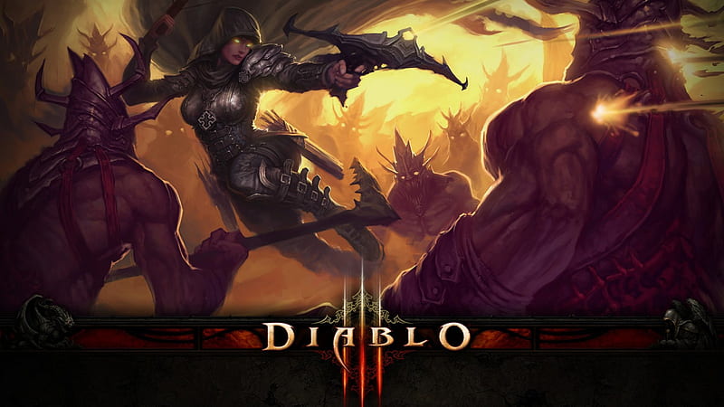 Diablo 3 - Demon Hunter, demons, characters, diablo 3, video games, weaponry, diablo, demon hunter, HD wallpaper