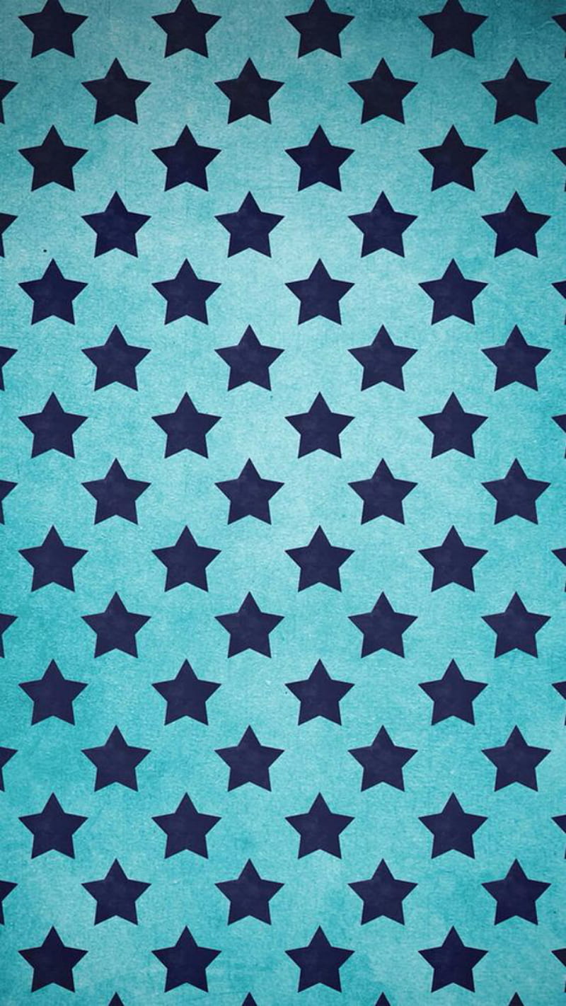 Stars, blue, pattern, shapes, HD phone wallpaper