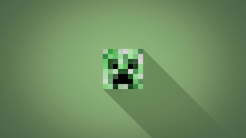 Minecraft Minimalist Creeper, HD wallpaper