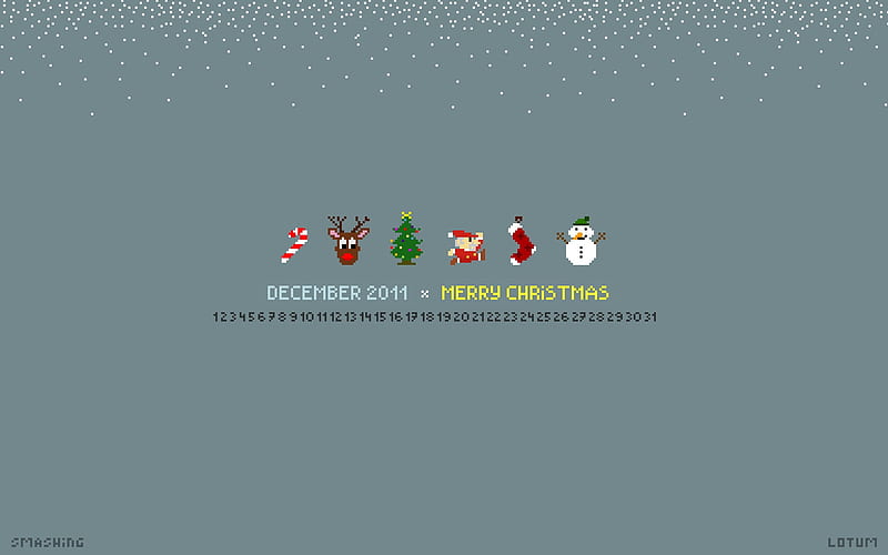 pixel-December 2011-Calendar, HD wallpaper
