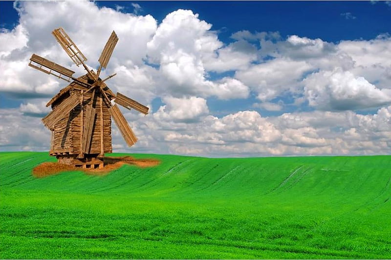 Dummy Windmill, windmill, cool, HD wallpaper