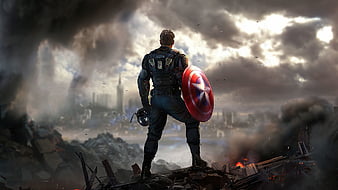 Captain America Marvels Avengers, marvels-avengers, marvel, avengers, games, captain-america, HD wallpaper