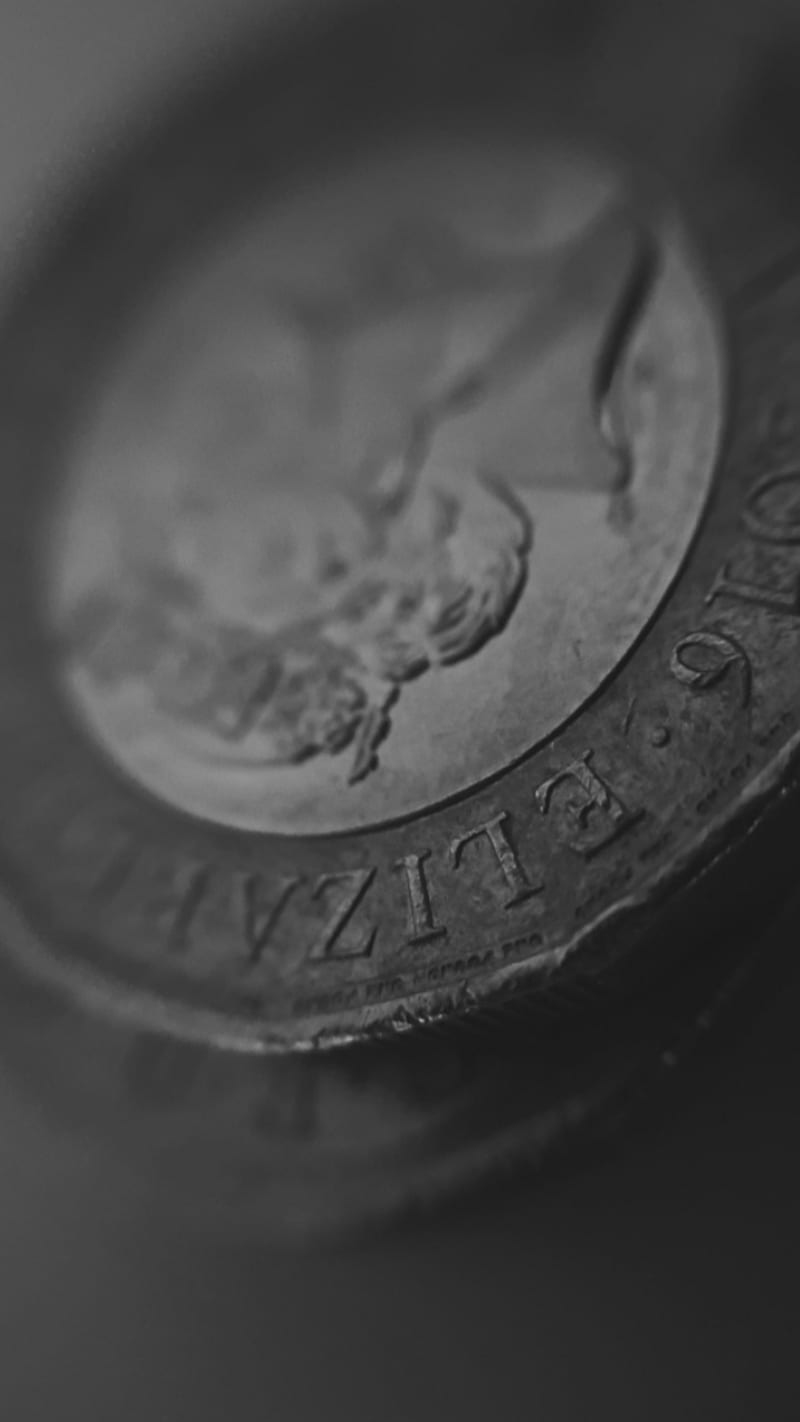 One pound coin, cool, macro, HD phone wallpaper