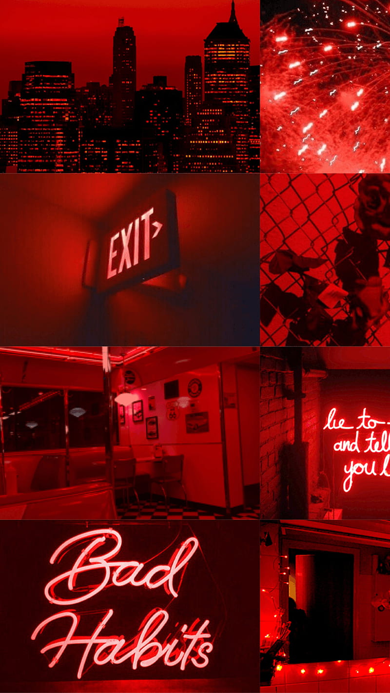 Light Red Aesthetic iPhone, Neon Baddie, HD phone wallpaper
