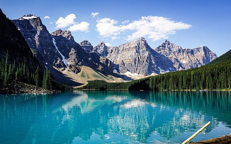 Jungle Moraine Lake Banff Alberta Canada, HD wallpaper