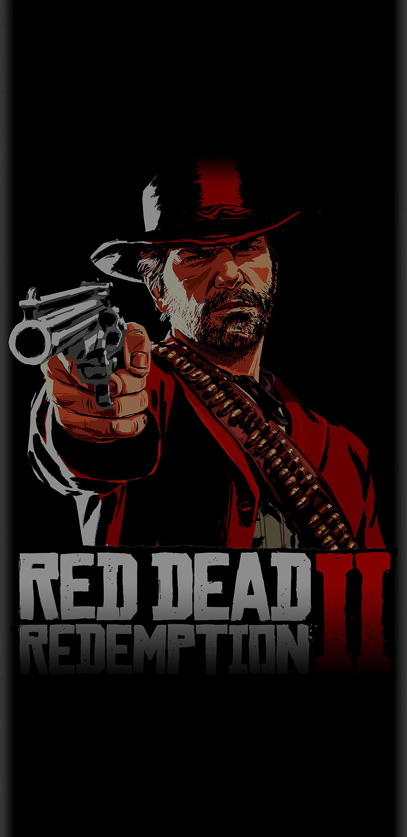 RDR2 faded Edge, arthur, black, edge, fading to black, logo, rdr2, red, red dead redemption 2, rockstar, video game, HD phone wallpaper