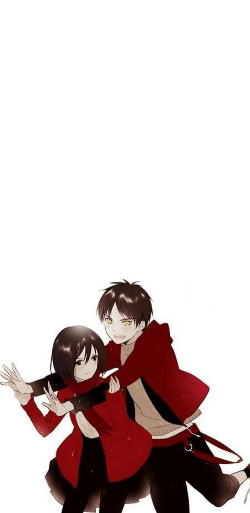 Eren and Mikasa, attack, on, titan, HD phone wallpaper | Peakpx