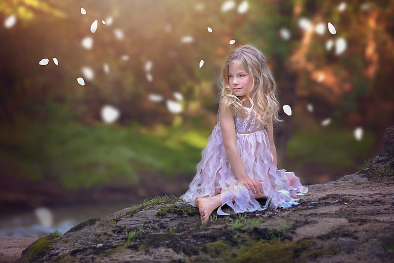 Little girl, pretty, Rock, grass, sunset, adorable, sightly, sweet, nice beauty, face, child, bonny, lovely, pure, blonde, baby, cute, sit, water, feet, white, Hair, little, Nexus, bonito, dainty, kid, graphy, fair, green, people, river, pink, Belle, comely, tree, girl, nature, princess, childhood, HD wallpaper