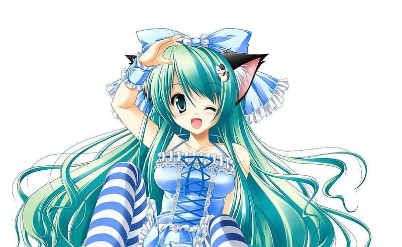 Catgirl ;** i love xDD, anime, people, HD wallpaper
