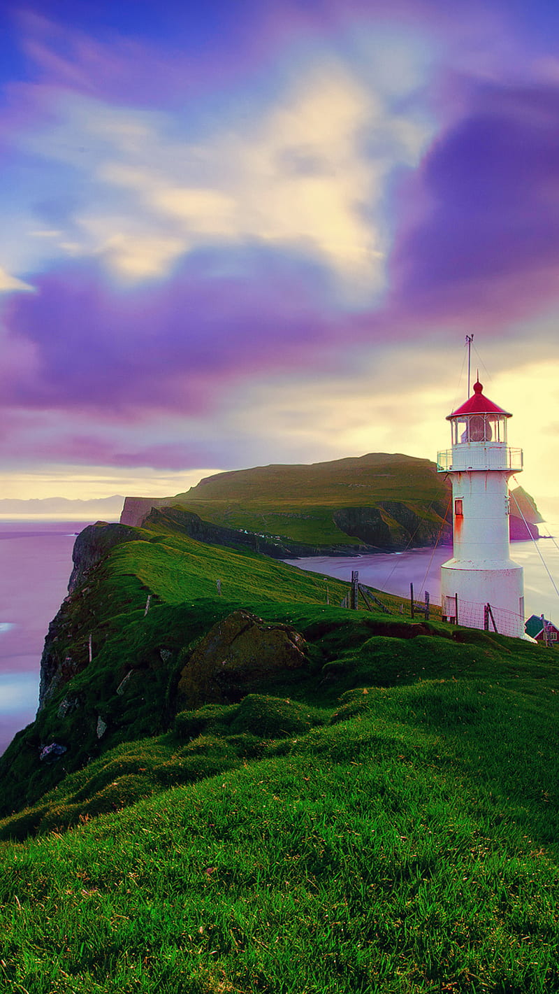 Lighthouse, landscape, nature, HD phone wallpaper
