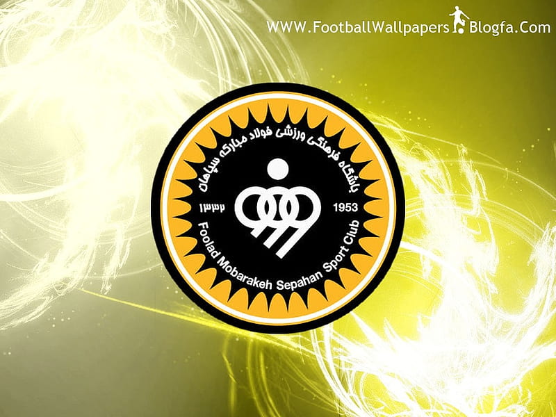 Sepahan S.C., Yellow, Iranian Club, Emblem, Sepahan FC, sepahan, Logo, HD wallpaper