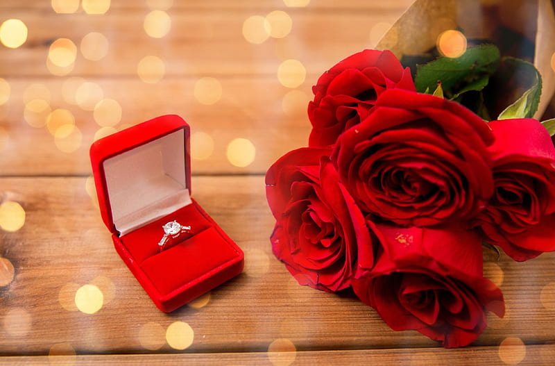 Valentine rose online ring