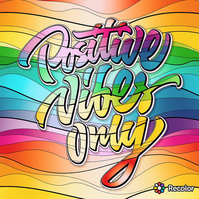 Positive Vibes, pride, rainbow, HD phone wallpaper