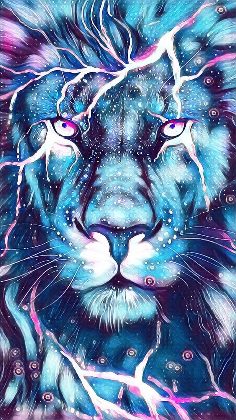 Celestial Leo, animal, lion, zodiac, HD phone wallpaper
