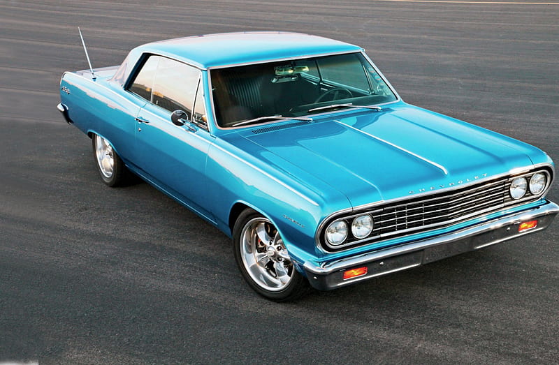 1964-Chevelle-Malibu-SS, Classic, 1964, GM, Blue, HD wallpaper