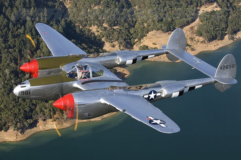 Lockheed P-38 Lightning, Lockheed p 38 lightning, World War Two, United States Air Force, US Air Force, HD wallpaper