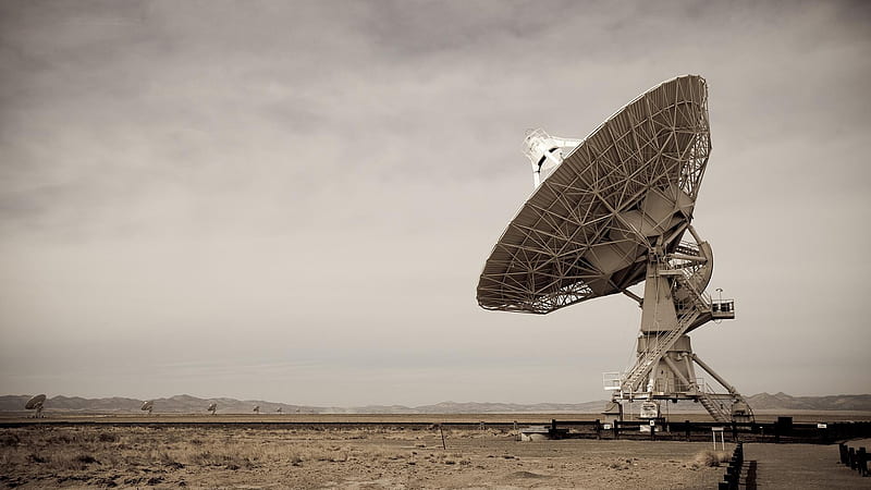 SETI Dish, ET, Dish, Desert, SETI, HD wallpaper