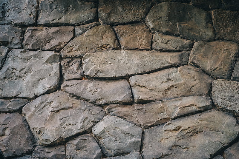 Gray and Black Stone Wall, HD wallpaper