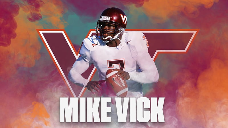 Michael Vick's ridiculous Virginia Tech highlights. College Football Mixtape, Michael Vick Eagles, HD wallpaper
