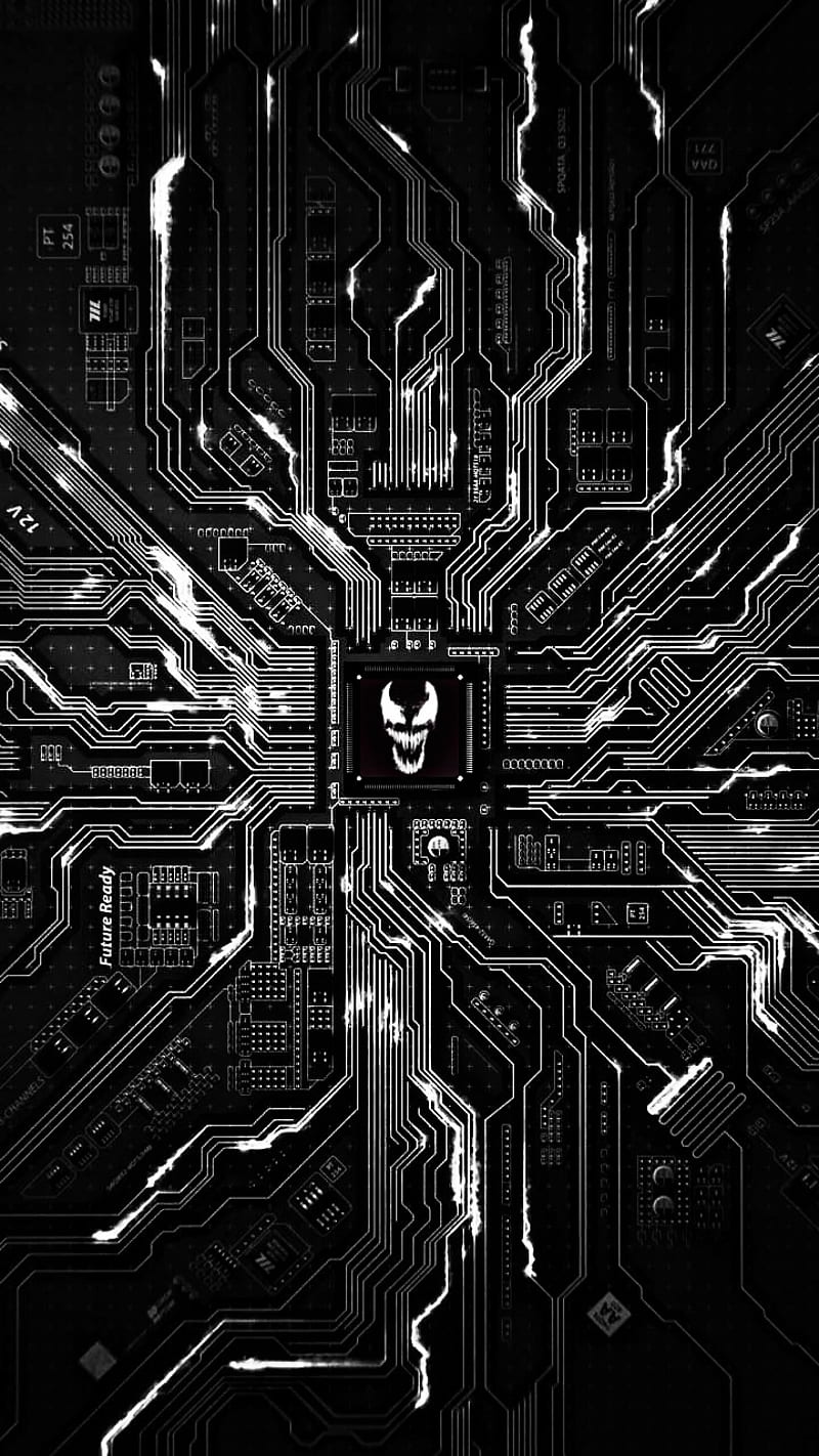 Venom processor, circuits, monster, processor, technology, venom, HD phone wallpaper