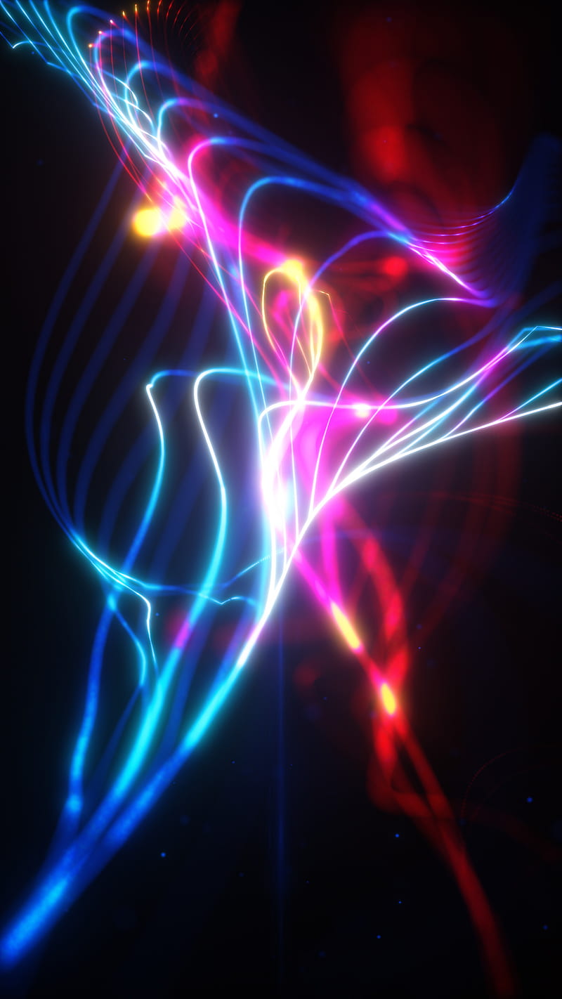 Neon String, 1920x1080, blue, combo, light, neon, purple, yellow, yred, HD phone wallpaper