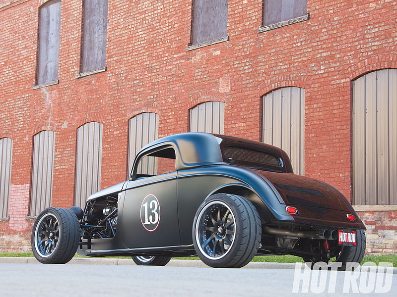 33 Hotrod, black, custom rod, classic, 1933, HD wallpaper