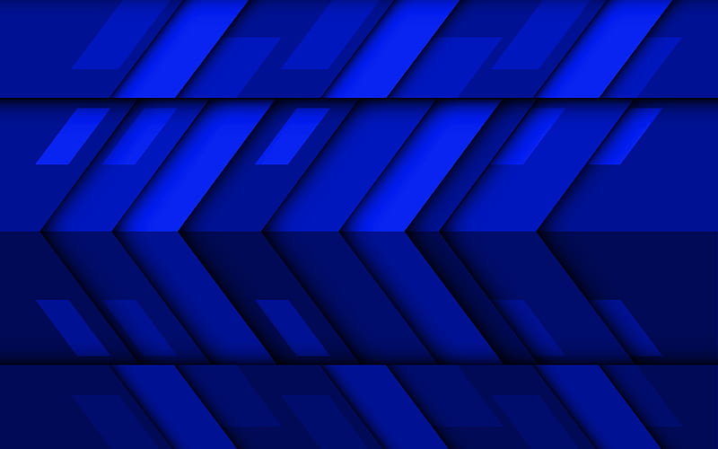 dark blue arrows material design, creative, geometric shapes, lollipop, arrows, dark blue material design, strips, geometry, dark blue backgrounds, HD wallpaper