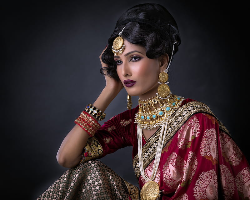 Indian bride, Bride, Jewelry, Sari, Wedding dress, HD wallpaper | Peakpx