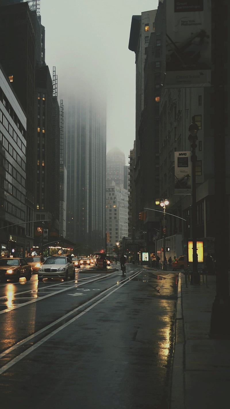 dark, city, street, HD phone wallpaper