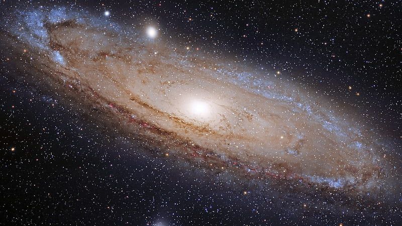 Andromeda Galaxy, stars, 3d, space, galaxies, Andromeda, HD wallpaper