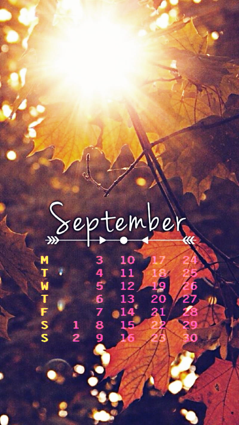 September 2016 Desktop Calendar Wallpaper  Paper Leaf