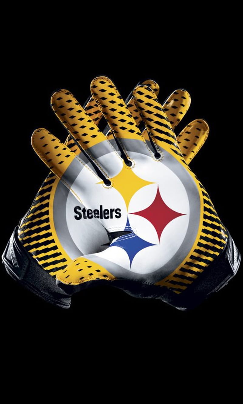 Steelers, footbal, girdiron, gloves, nfl, nike, HD phone wallpaper
