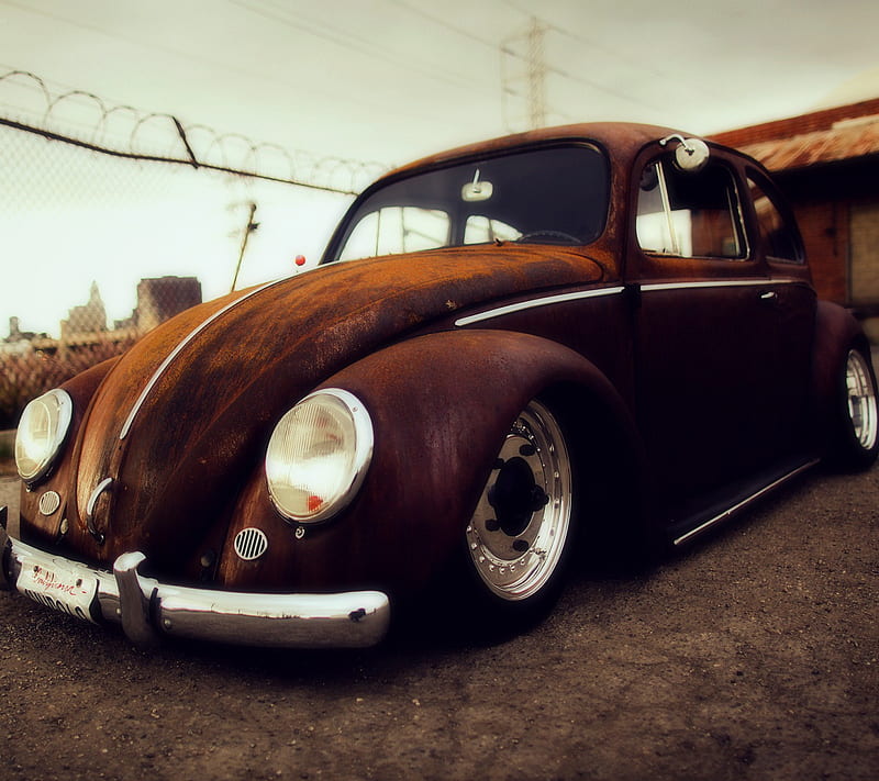 Volkswagen beetle, muscle, new, nice, old car, HD wallpaper