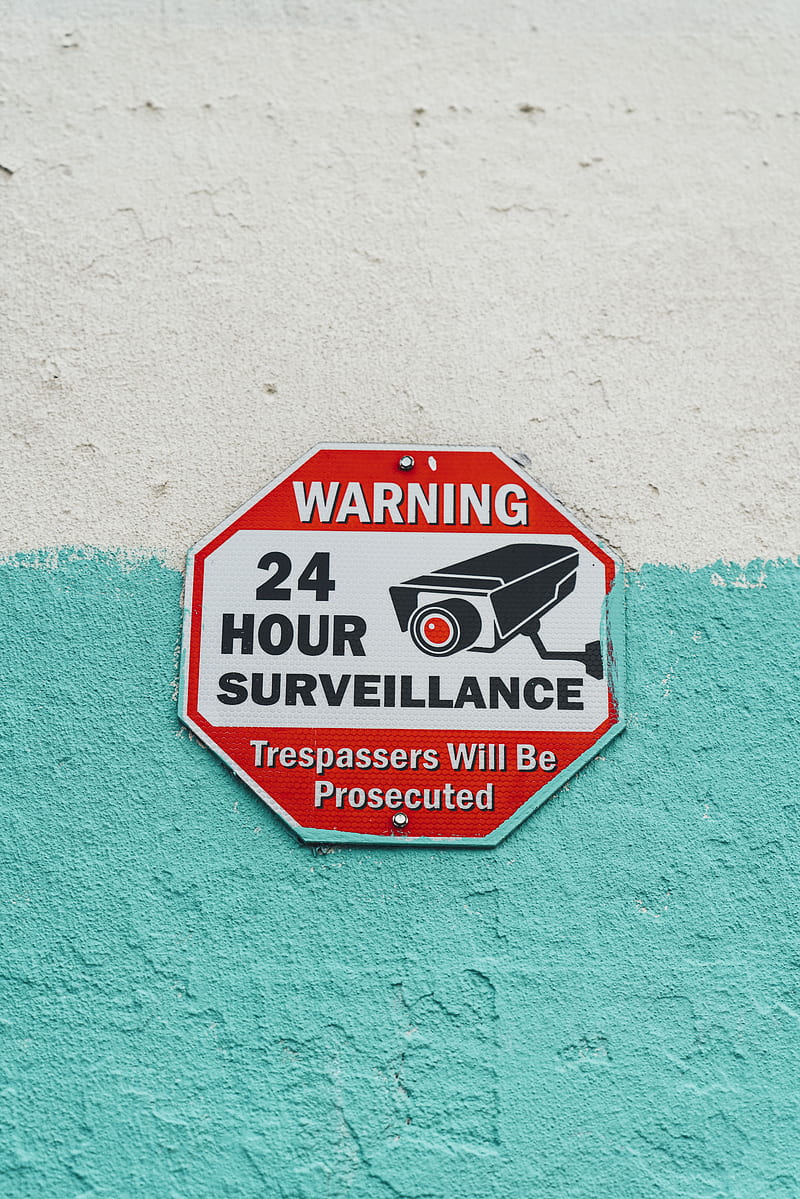 Surveillance camera signage, HD phone wallpaper
