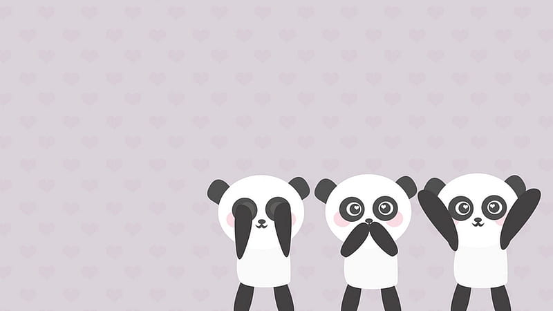 Three Pandas In Pink Background Panda, HD wallpaper | Peakpx