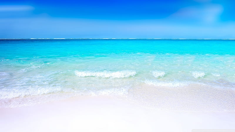 White Sand Beach, summer, oceans, nature, beaches, HD wallpaper White Sand Beach, summer, oceans, nature, beaches, HD wallpaper