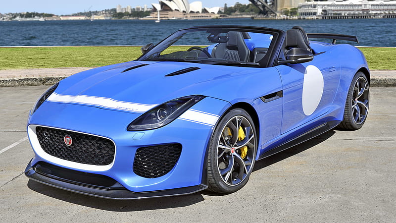 Jaguar, Jaguar F-Type Project 7, Blue Car, Car, Convertible, Grand Tourer, HD wallpaper