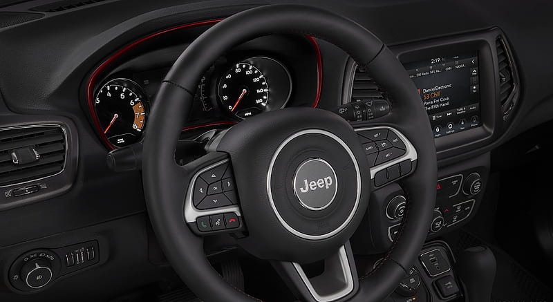 2017 Jeep Compass Trailhawk - Interior, Steering Wheel , car, HD wallpaper