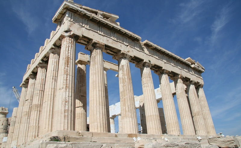 The Acropolis, Parthenon, lovely, ancient, marble, World Heritage Site, Acroplis, Athena, Europe, Greece, landmark, historical, HD wallpaper