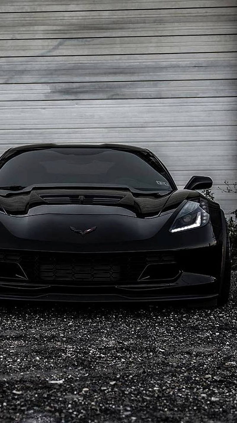 Corvette Z06, black, car, corvette, HD phone wallpaper