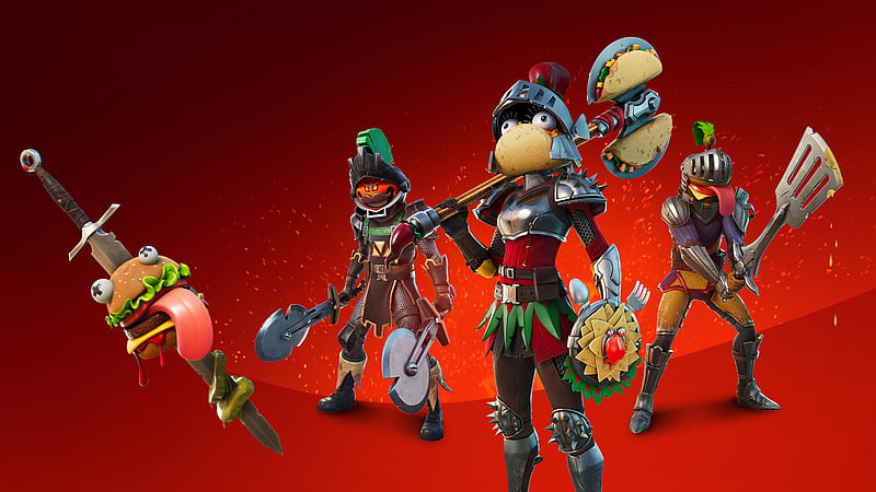 Fortnite Knights of the Food Court, HD wallpaper