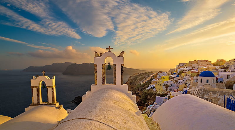 Churches, Church, Greece, Santorini, HD wallpaper